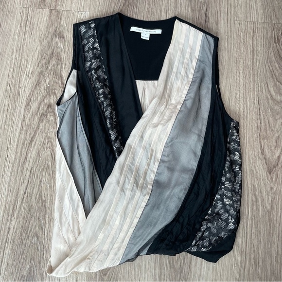 Diane Von Furstenberg Tabitha - Silk Blouse | Women 8 | Black - Picture 10 of 15